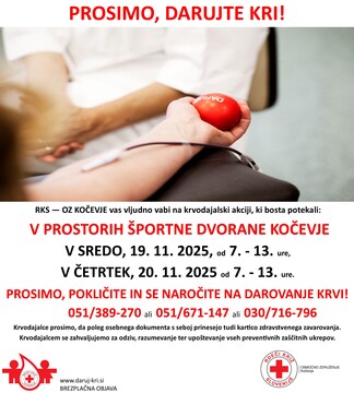 Krvodajalska akcija v Kočevju
