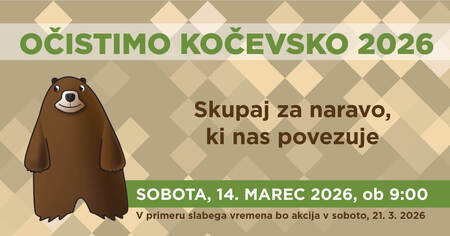 Grafika za čistilno akcijo Očistimo Kočevsko 2026.