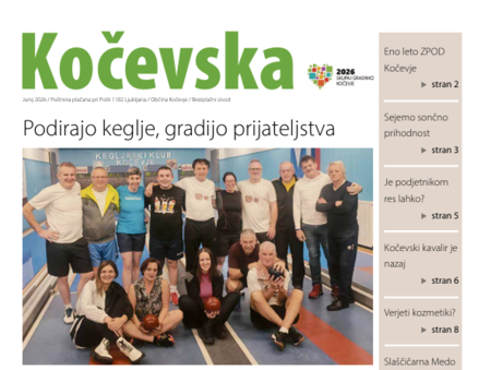 Naslovnica 121. številke časopisa Kočevska.