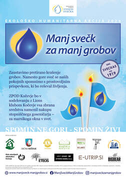 Grafika o akciji Manj svečk za manj grobov.