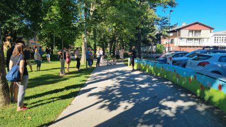 Ogled poslikave kočevskih osnovnih šol v Gaju